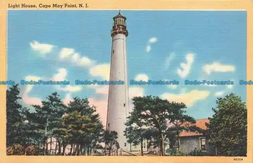R677032 N. J. Cape May Point. Lichthaus. Ricker. Tichnor Bros