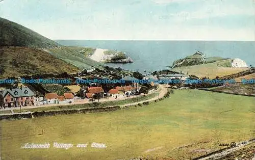 R677592 Lulworth Village and Cove. H. J. Chaffey. 1917