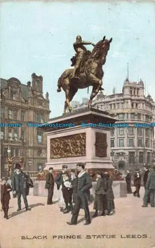 R676125 Leeds. Statue des schwarzen Prinzen. 1907