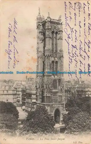 R678535 Paris. La Tour Saint Jacques. ND. Fot. 1905