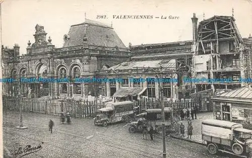 R678586 Valenciennes. La Gare. Fototypie Baudiniere