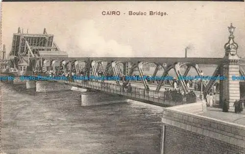 R678590 Kairo. Boulac Bridge. Cairo Postcard Trust. Serie 597