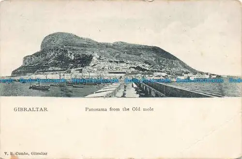 R678621 Gibraltar. Panorama vom alten Maulwurf. V. B. Cumbo