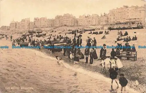 R677733 Brighton. Der Strand. stecken. Sepia. Postkarte Nr. 2046