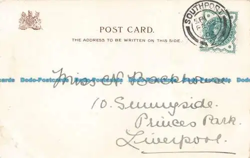 R678683 Storm at Blackpool. stecken. Raue See. Postkarte Nr. 1317. 1902