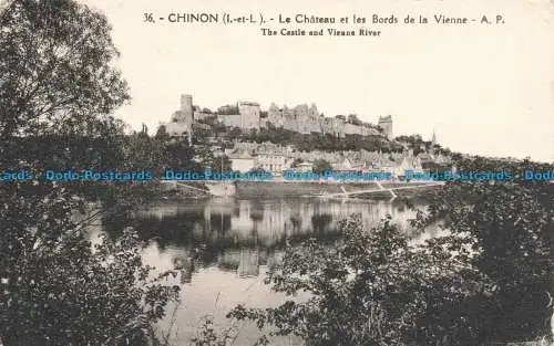 R677829 Chinon. Das Schloss und die Vienne. A. Papeghin