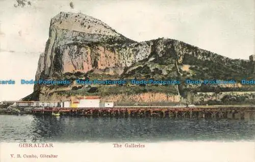 R678742 Gibraltar. Die Galerien. V. B. Cumbo. 1907