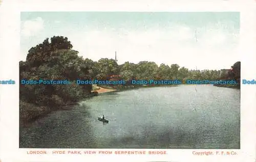 R677866 London. Hyde Park. Blick von der Serpentinenbrücke. F. F. und Co. G. D. und