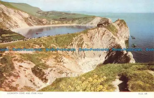 R678954 Lulworth Cove und Treppenloch. Jarrold. Farbe Cotman. 1959