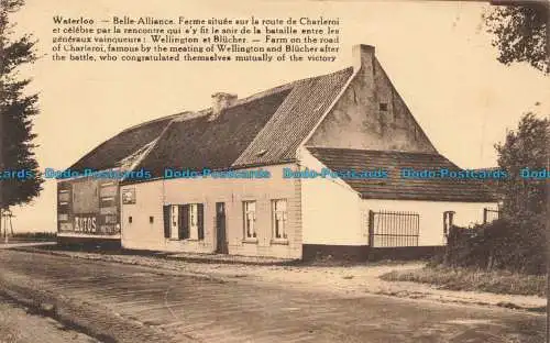 R679008 Waterloo. Bauernhof an der Straße von Charleroi. Berühmt durch das Fleisch von Wellin