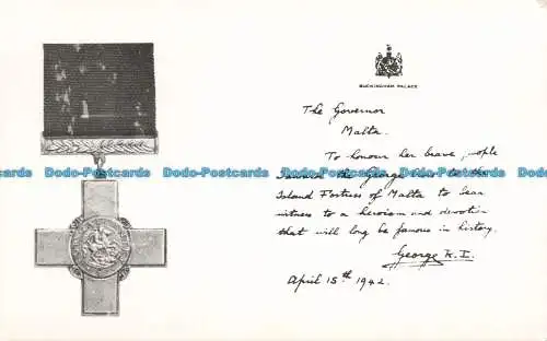 R679122 Buckingham Palace. George Cross und Zitat. N.W.M.A. Abholung. 19