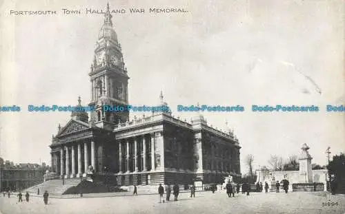 R679274 Portsmouth. Rathaus und Kriegerdenkmal. Photochrom. Serie Grano