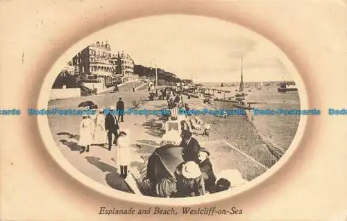 R679288 Westcliff on Sea. Esplanade und Strand. Valentines Serie. 1910