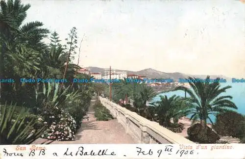 R679365 San Remo. Vista d un Giardino. 1906