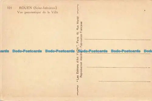 R679387 Rouen. Vue Panoramique de la Ville. Yvon