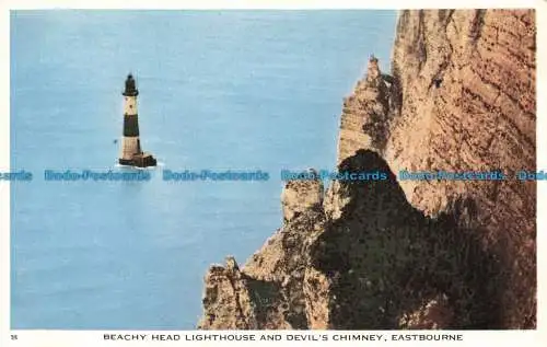 R679484 Eastbourne. Beachy Head Leuchtturm und Teufelskamin