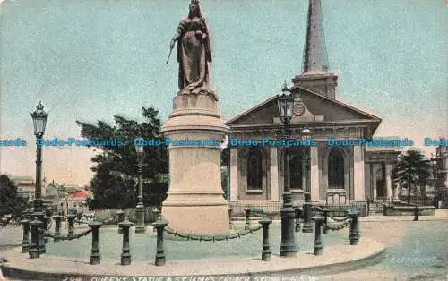 R679532 Sydney. Queens Statue und St. James Church. Serie Nr. K. 22