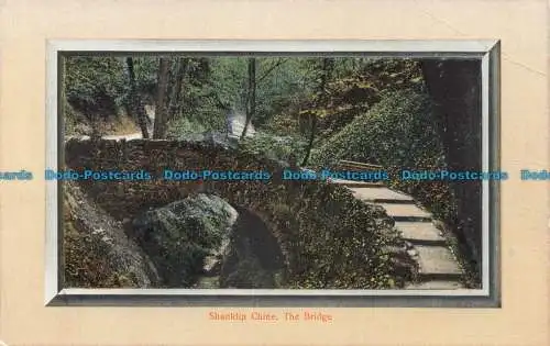 R679674 Shanklin Chine. Die Brücke. stecken. Gerahmter Aquagraph. Serie Nr. 1265