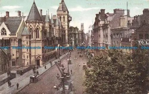 R679730 London. The Law Courts und Fleet Street. 1909