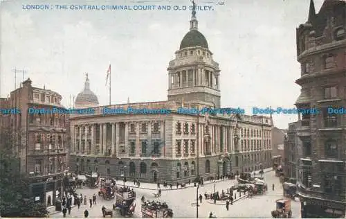 R679959 London. Das Central Criminal Court und Old Bailey. Photochrom. Celesque