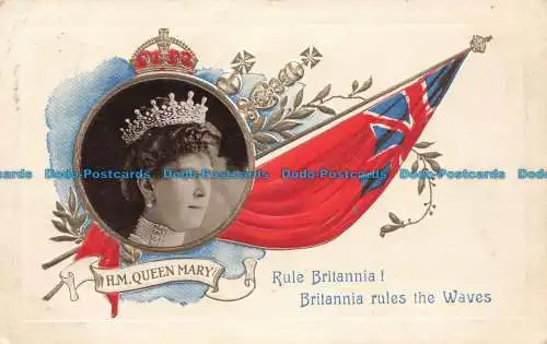 R679656 H.M. Queen Mary. Rule Britannia. Britannia regiert das Wales. Davidson Br