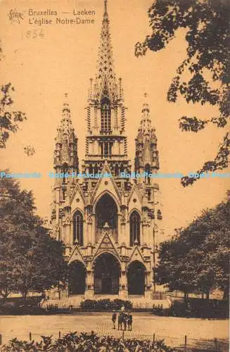 R168021 Bruxelles. Laeken. Leglise Notre Dame. Stern. Helio Art Bichrome. De Grae