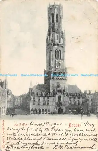 R168037 Le Beffroi. Brügge. Stengel. 6602. 1900