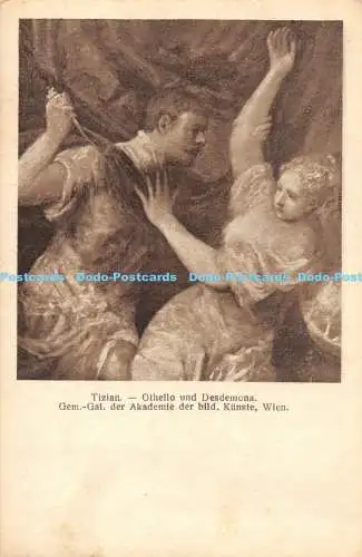 R168085 Tizian. Othello und Desdemona. Gem. Gal der Akademie der bild. Kunst. W