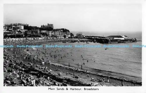 R169166 Main Sands and Harbour. Broadstairs. Serie A. H. und S. Paragon. RP