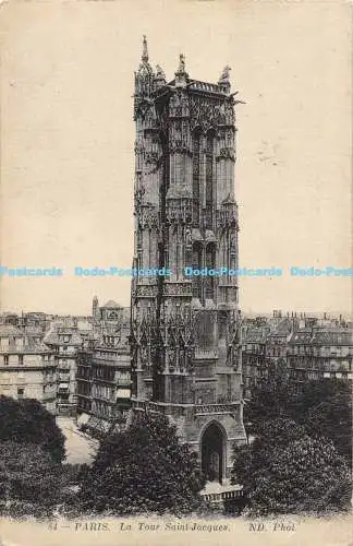 R168334 Paris. La Tour Saint Jacques. ND. Fot. 1916