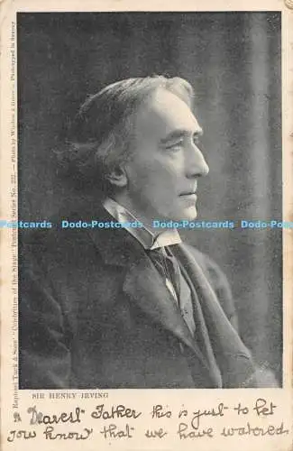 R168343 Sir Henry Irving. stecken. Prominente der Bühne. Serie Nr. 222. Fenster