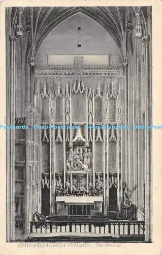 R168765 Christchurch Priory. Die Reredos. Platino Foto. Bildbriefpapier