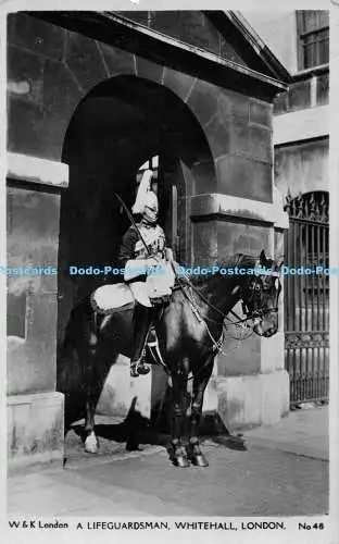 R168804 W. und K. Ein Rettungsschwimmer. Whitehall. London. Nr. 46. RP