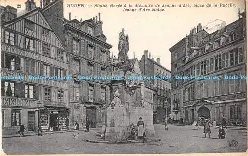 R169805 Rouen. Statue elevee a la Memoire de Jeanne dArc place de la Pucelle. Je