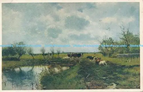 R169378 George J. H. Poggenbeek. Landschaft mit Kühen. J. Philip Kruseman