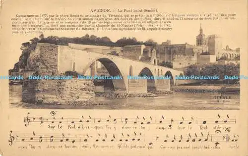 R169920 Avignon. Le Pont Saint Benezet. Ideal. M. F. B. F. Bean