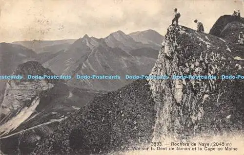 R169935 Rochers de Naye. Vue sur la Dent de Jaman et la Cape au Moine. Phototypi