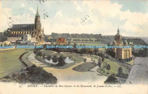 R169967 Rouen. Ensemble de Bon Secours et du Monument de Jeanne dArc. LL. LImpri