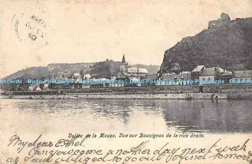 R169462 Valle de la Meuse. Vue sur Bouvignes de la rive droite. 1905