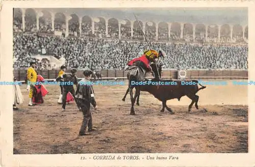 R169980 Corrida de Toros. Una buena Vara. L. Roisia