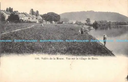 R169489 Vallee de la Meuse. Vue sur le village de Houx