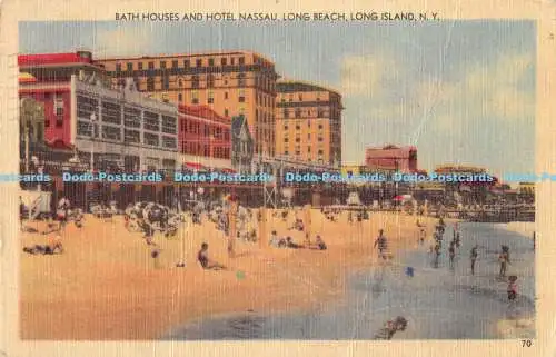 R170067 Badehäuser und Hotel Nassau. Long Beach. Long Island. N.Y. Frank e Coo