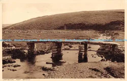 R169594 Dartmoor Pfostenbrücke. Photochrom