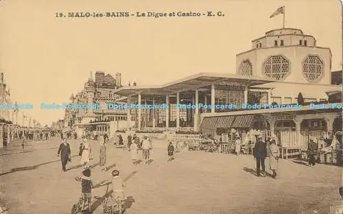 R170108 Malo les Bains. La Digue et Casino. E.C. No 19