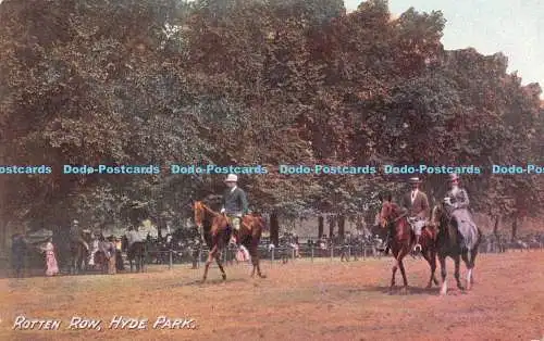 R169134 Rotten Row. Hyde Park. Original London Views. Chas. Bäcker