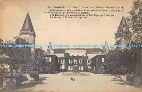 R170683 Le Beaujolais Historique. Chateau du Pierreux a Odenas. P. Charvet