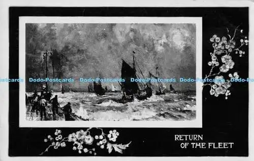 R170163 Rückkehr der Flotte. Davidson Bros. Real Photographic Series. 1909