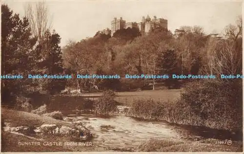 R170712 Dunster Castle von River. J. G. Edmunds. RP. 1930