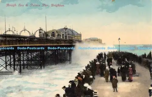 R170743 Rough Sea and Palace Pier. Brighton. Serie Nr. 373