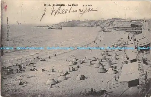 R170762 Nr. 15. Biarritz. La Plage. M. D. Marcel Delboy. 1905